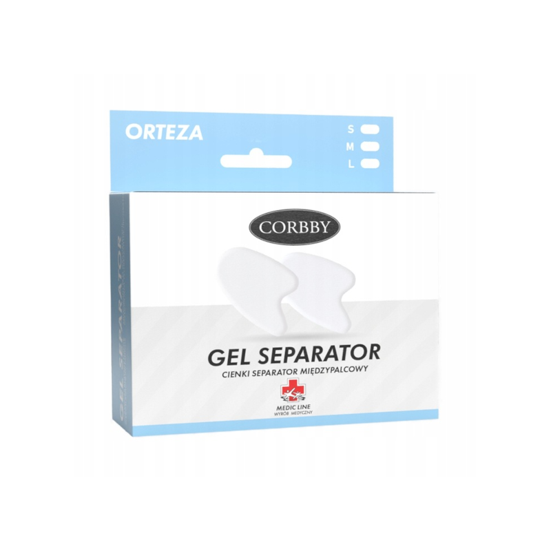 Cienki separator międzypalcowy CORBBY Gel Separator rozm. S