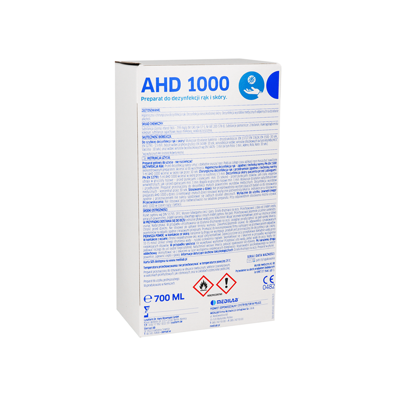 AHD STERISOL 1000 700ml Płyn do dezynfekcji rąk