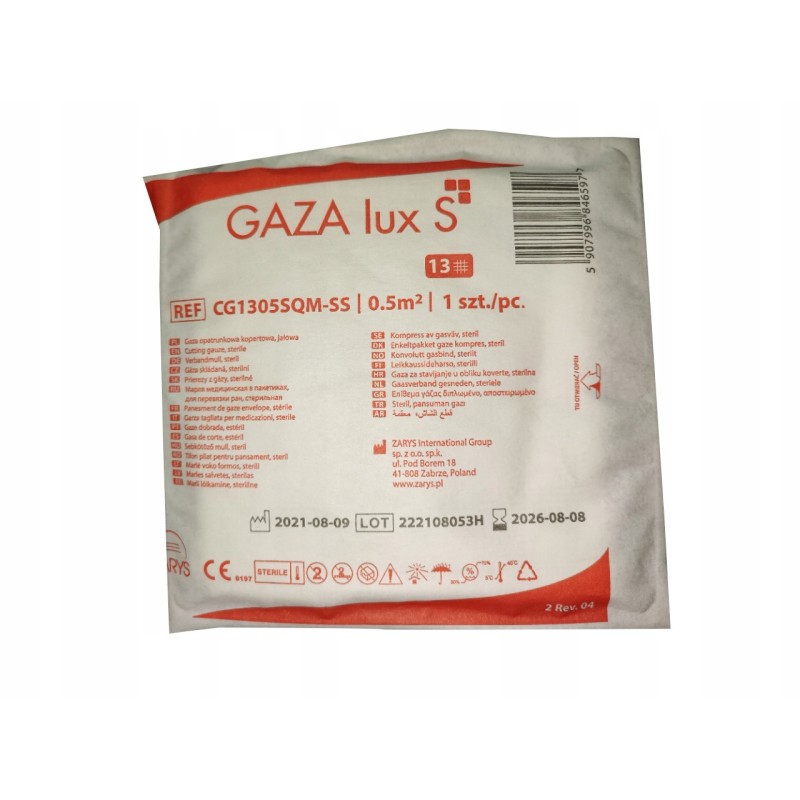 Gaza opatrunkowa ZARYS lux S 0.5m²  1 szt.